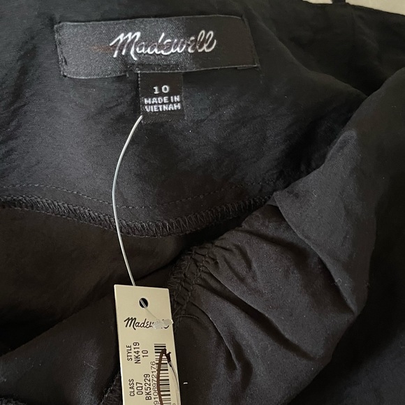 Madewell Layton midi V-neck adjustable cami straps slip dress true black Size 10 - Picture 12 of 12